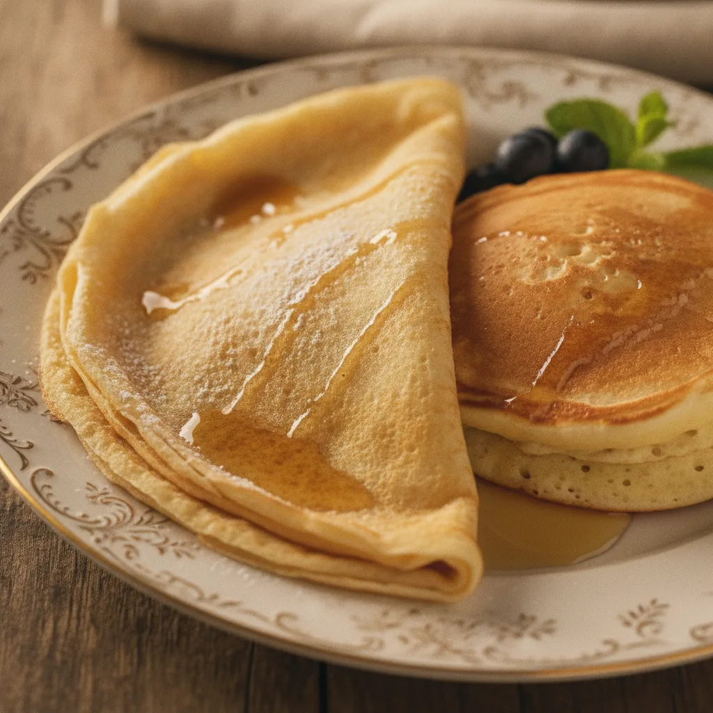 différence crêpe pancake