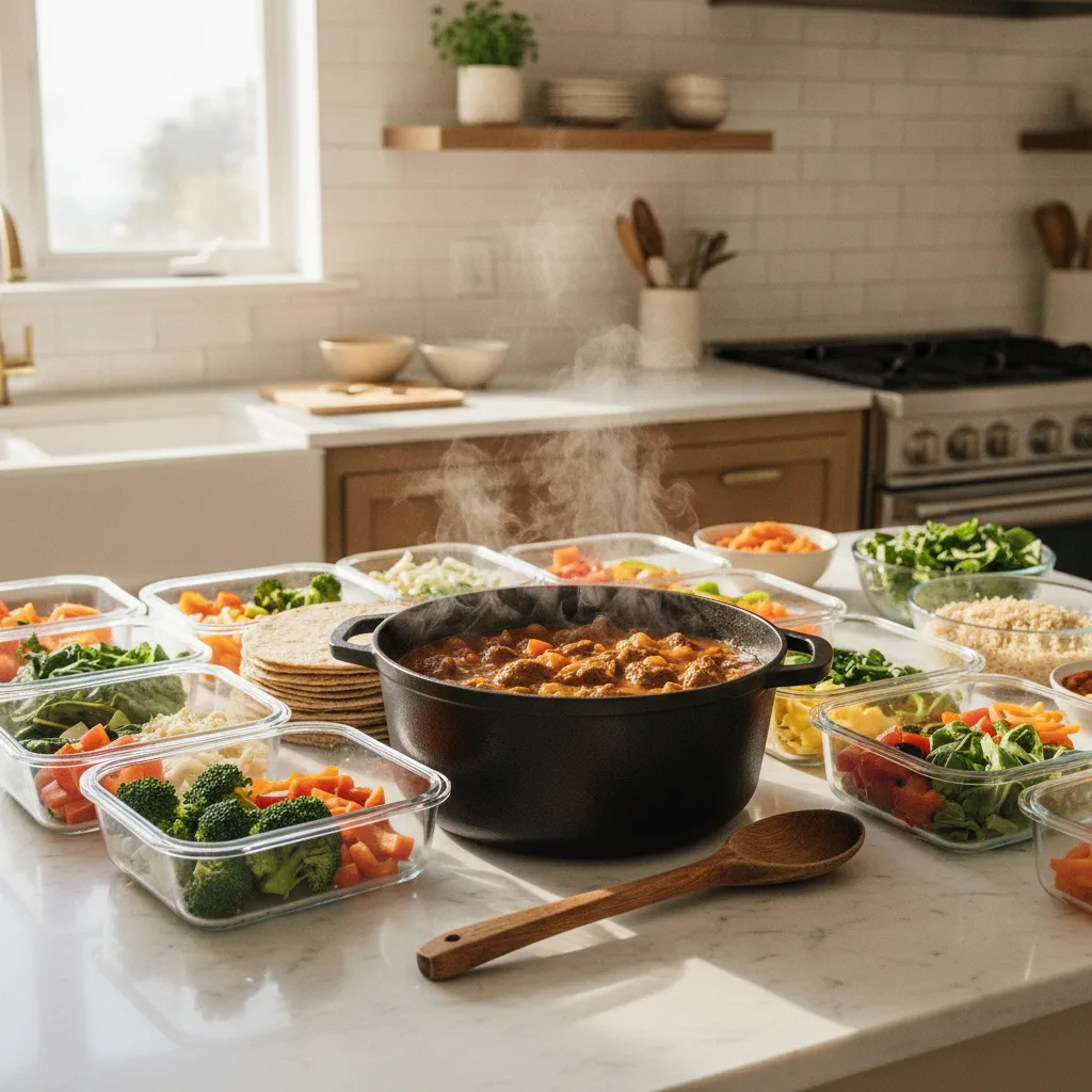 Tuto batch cooking plat mijoté | Les Gourmandises de Maman - guide batch cooking plat mijote