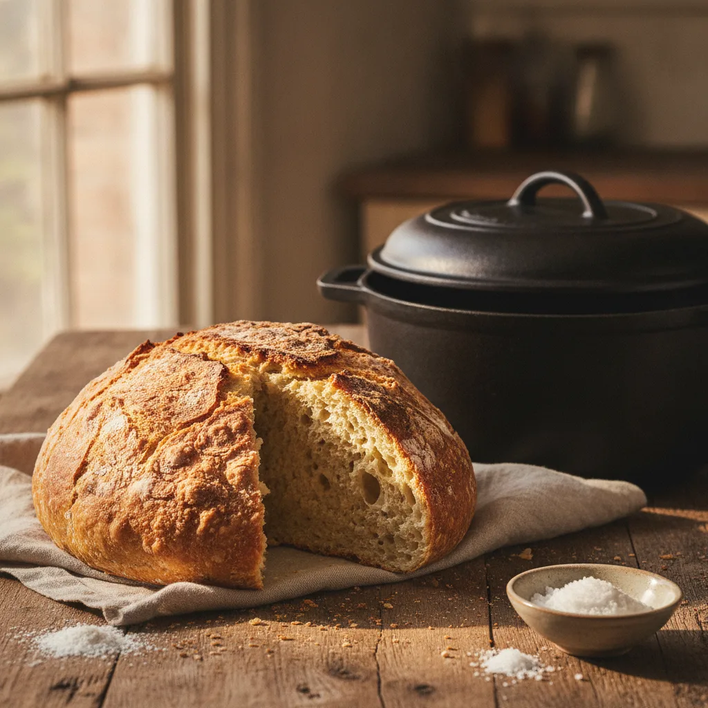 Pain sans pétrissage ultra rapide | Recette facile en cocotte - pain petrissage ultra rapide