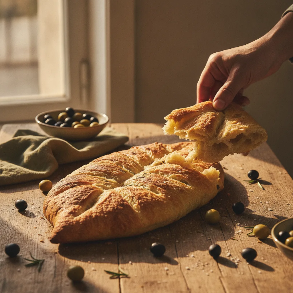 La Vraie Recette de Fougasse Provençale Facile et Moelleuse - recette fougasse provencale olives