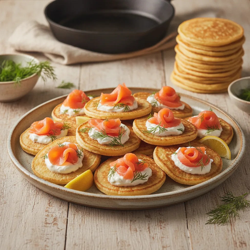 Blinis maison saumon, la recette express en 20 minutes - blinis maison saumon