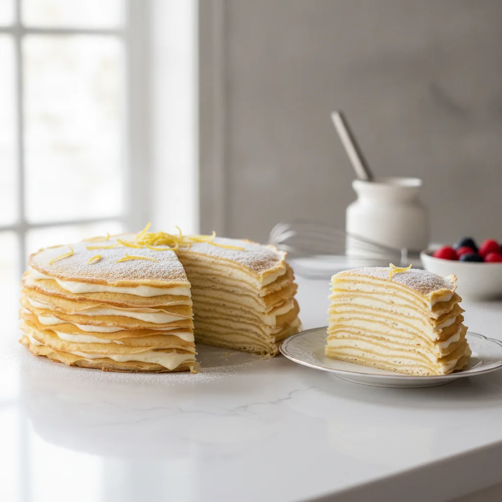 Mille crêpe gâteau, la recette facile et spectaculaire - mille crepe gateau recette