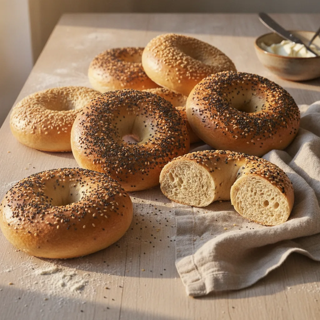 Recette bagel maison moelleux et brillant - recette bagel maison moelleux